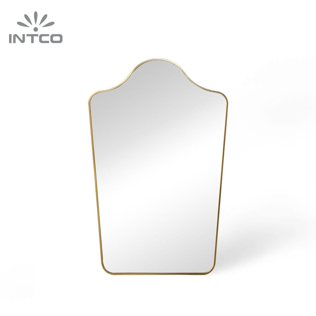 Miroir mural décoratif doré avec cadre en aluminium Miroir mural décoratif doré avec cadre en aluminium
