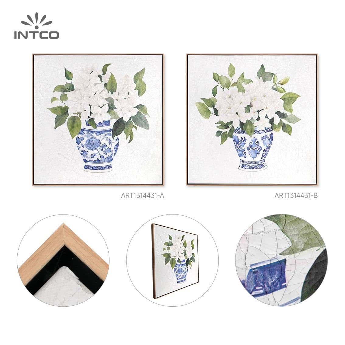 Crackle Texture Ceramic Vase Wall Art 7