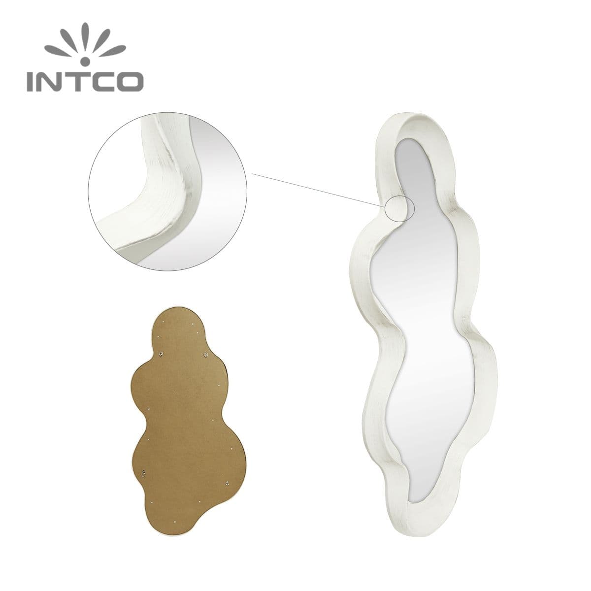 Irregular Shaped Injection Framed Wall Mirror 7