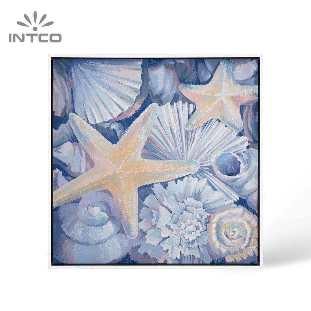 Sea Star and Sea Shell Theme Canvas Wall Art Piece of 2 6