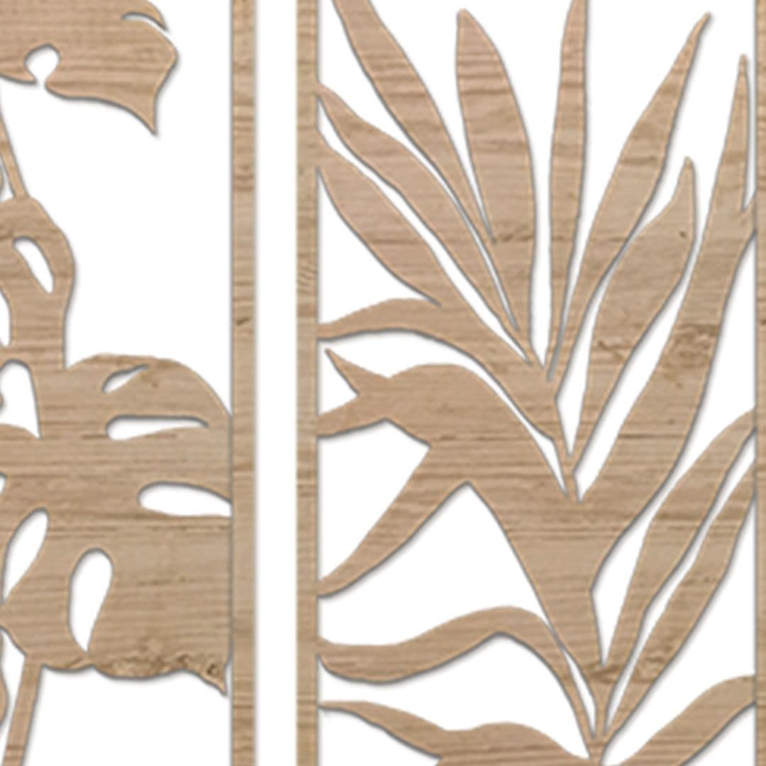 Botanical Wall Art Wooden Vintage Tropical Leaves Nature Wall Decor 6