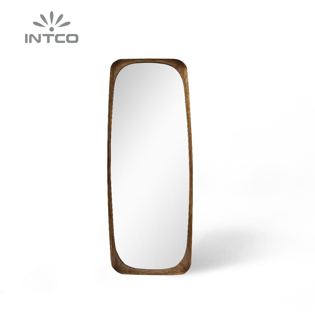 Miroir plus maigre avec cadre en bois marron classique Miroir plus maigre avec cadre en bois marron classique