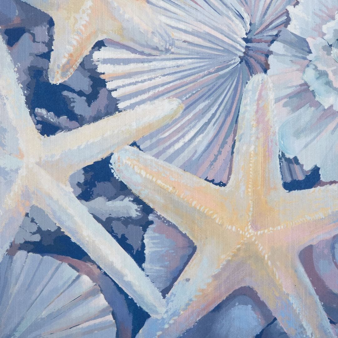 Sea Star and Sea Shell Theme Canvas Wall Art Piece of 2 7