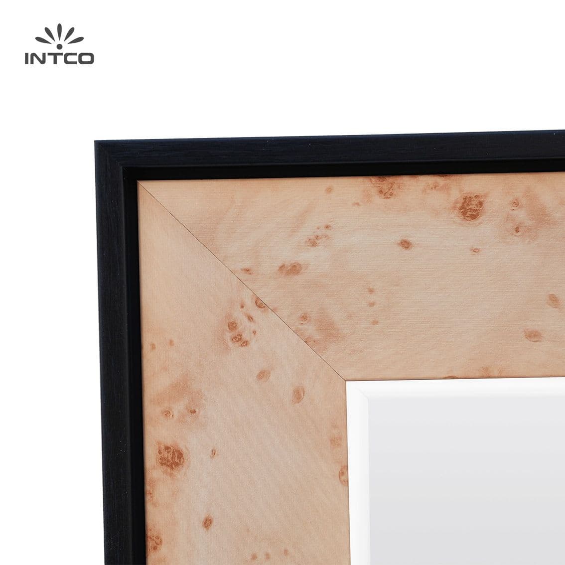 PS Framed Burl Wood Wall Mirror 7