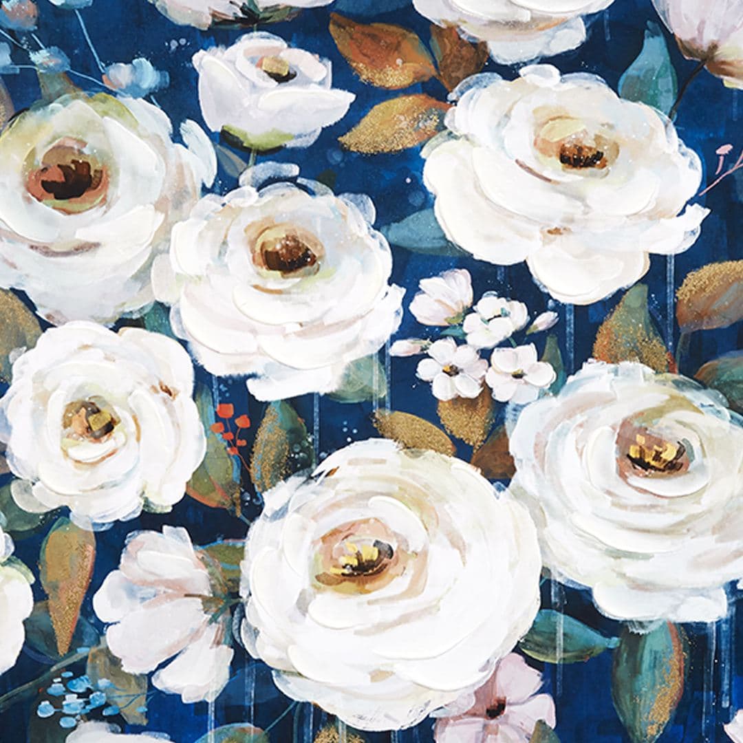 White Flowers Floral Canvas Wall Art Print 6