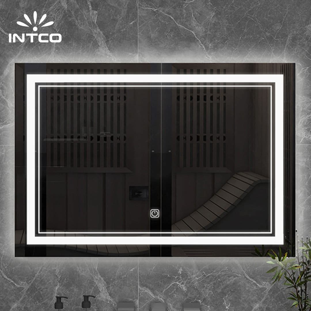 Framless Wall Mounted LED Bathroom Mirror 24×36 inch 6