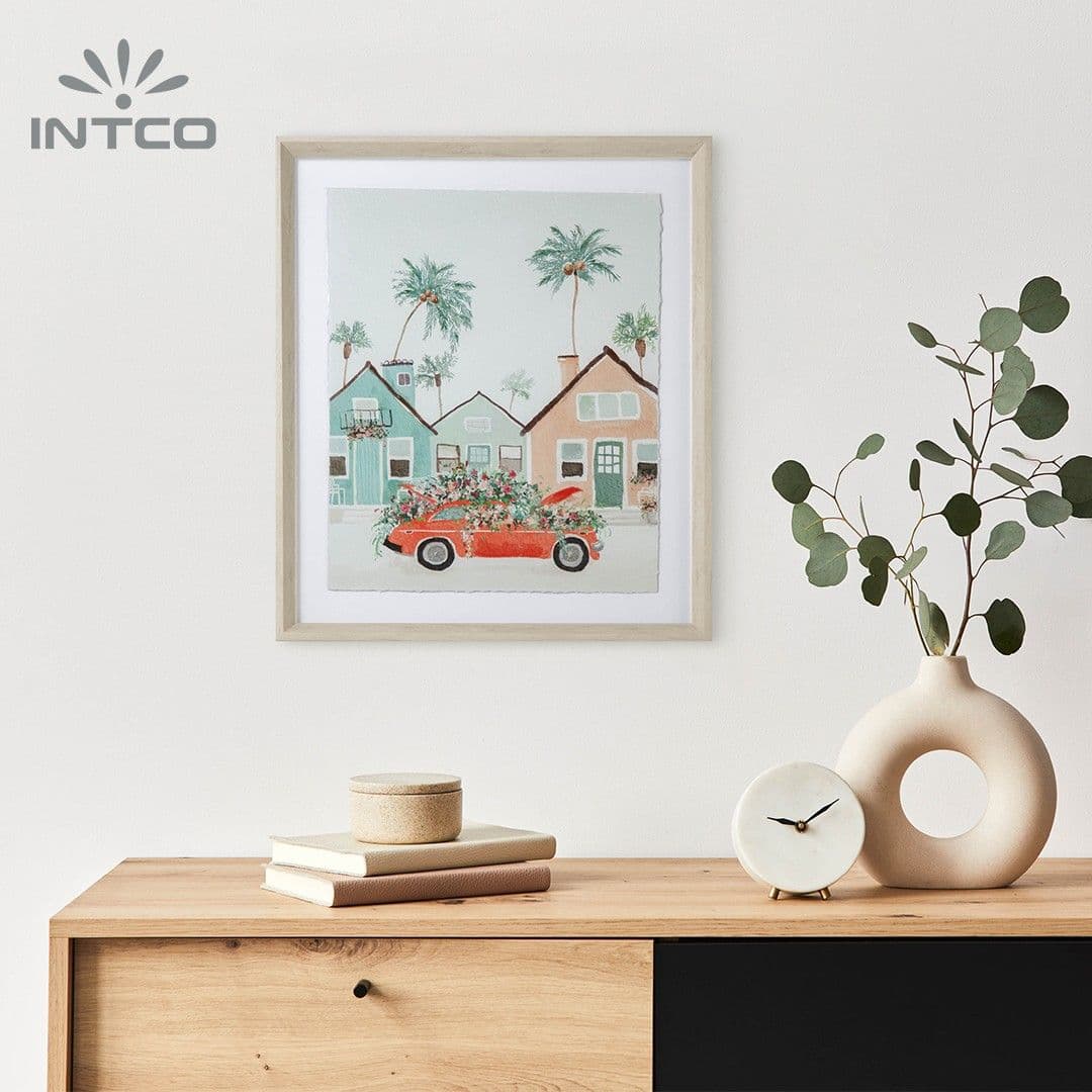 French Floral Landscapes Illustrations Framed Wall Art 7