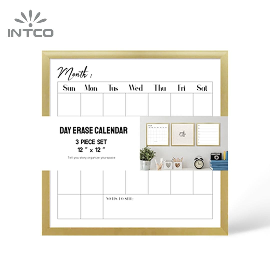 Gold Framed Weekly Calendar Dry Erase Board 16×16 in Gold Framed Weekly Calendar Dry Erase Board 16×16 in