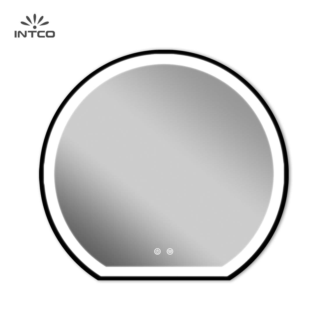 Metal Framed Oval Shaped LED Bathroom Mirror