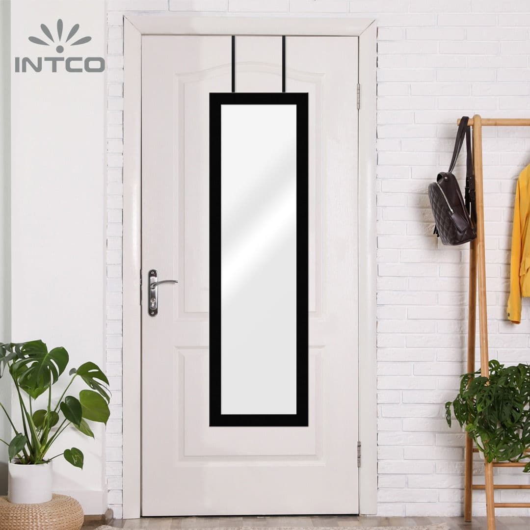 Modern Black Full-length Over the Door Mirror Modern Black Full-length Over the Door Mirror