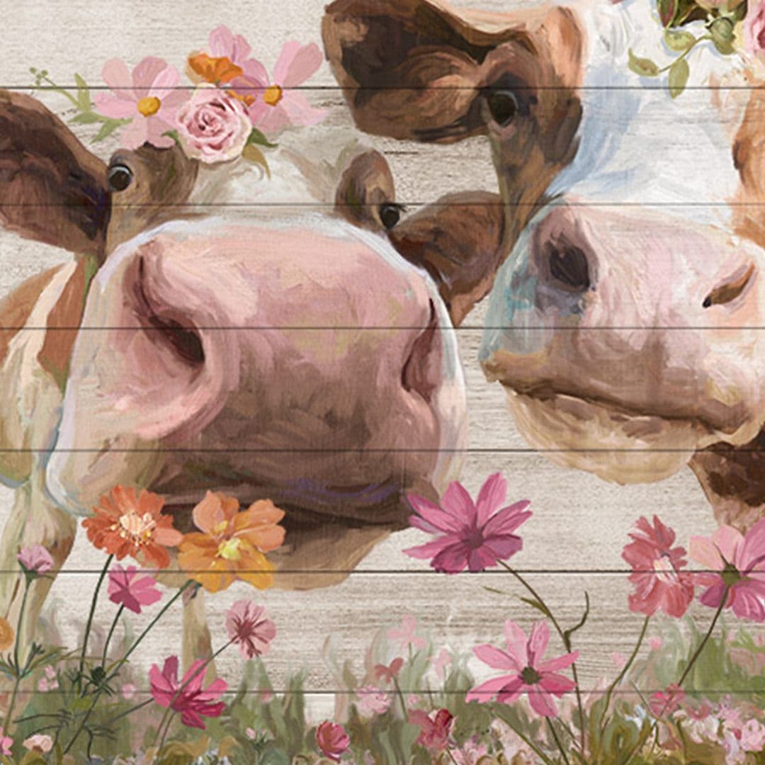 Animal Cow Framed Wood Wall Art Decor 6
