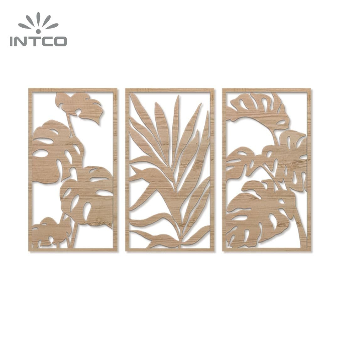 Botanical Wall Art Wooden Vintage Tropical Leaves Nature Wall Decor 5