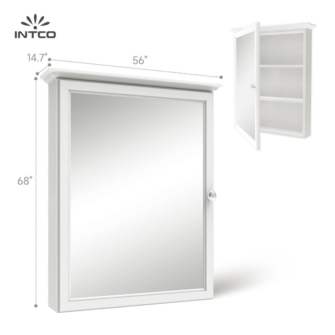Classic Wall Mounted Medicine Cabinet with Mirror 5