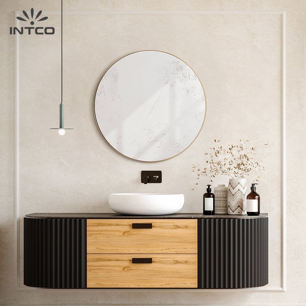 Sleek Deep-Edge Aluminum Alloy Round Mirror 6