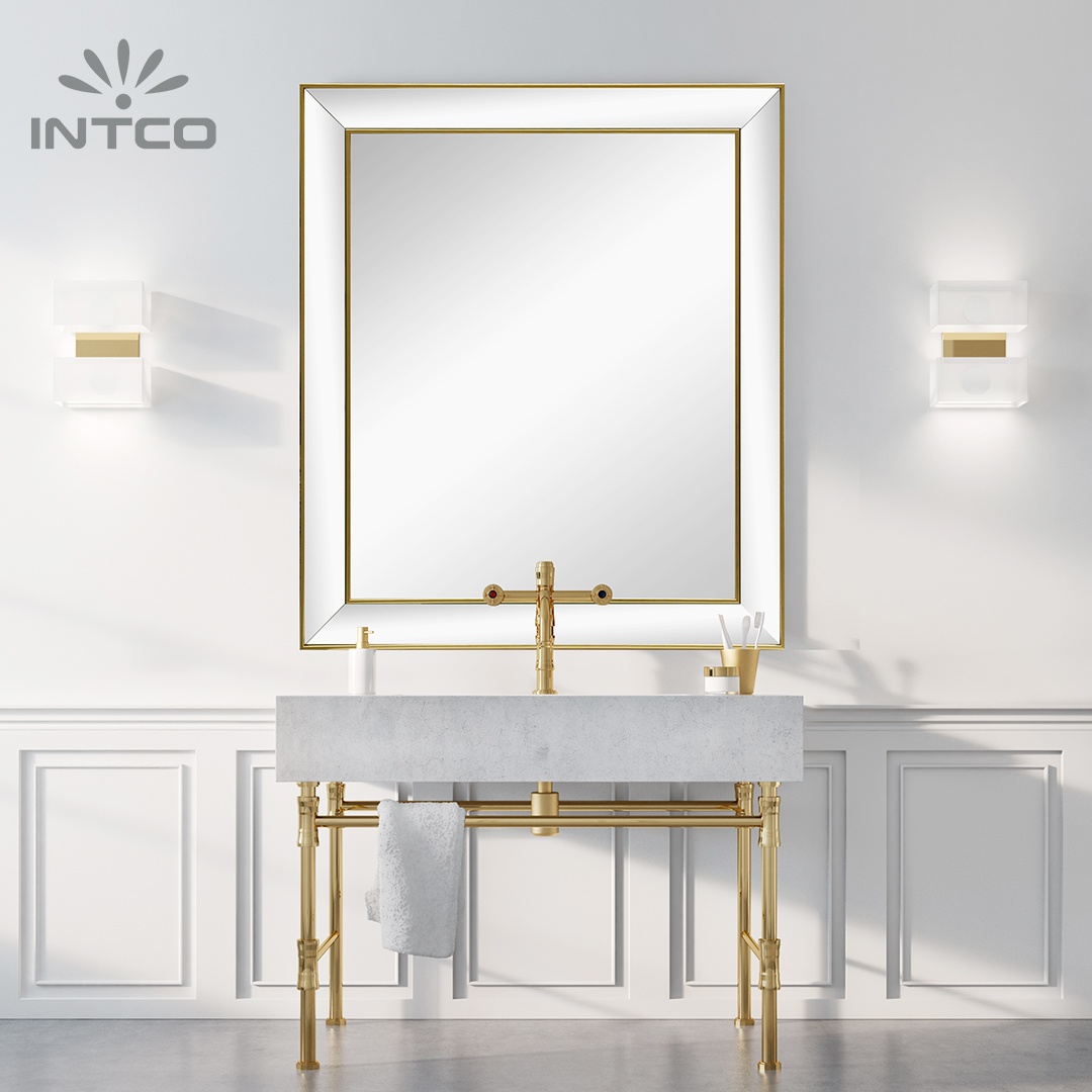 Gold Decorative PS Framed Wall Mirror