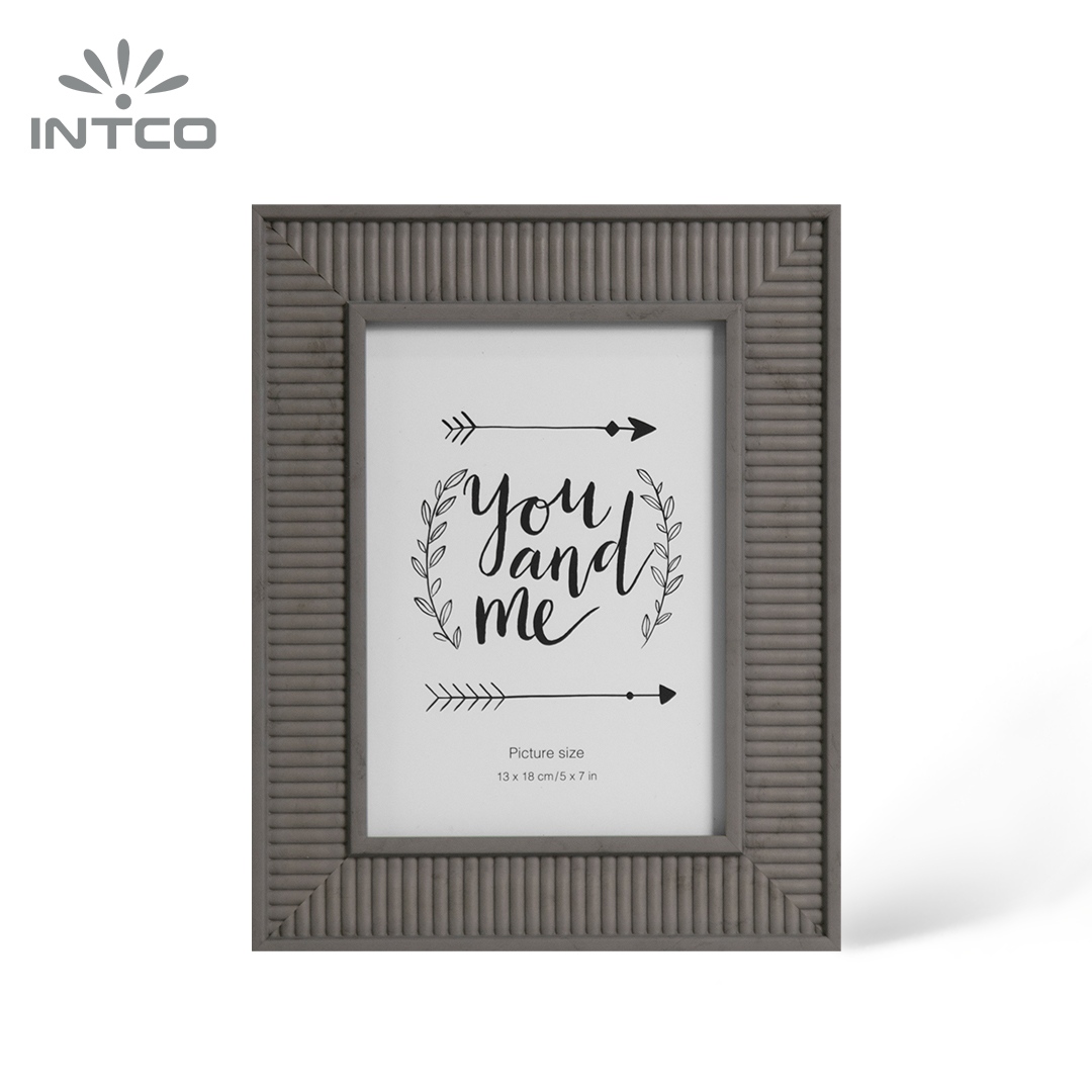 Rustic Classic Ribbed Texture Picture Frame for Wall and Tabletop Display