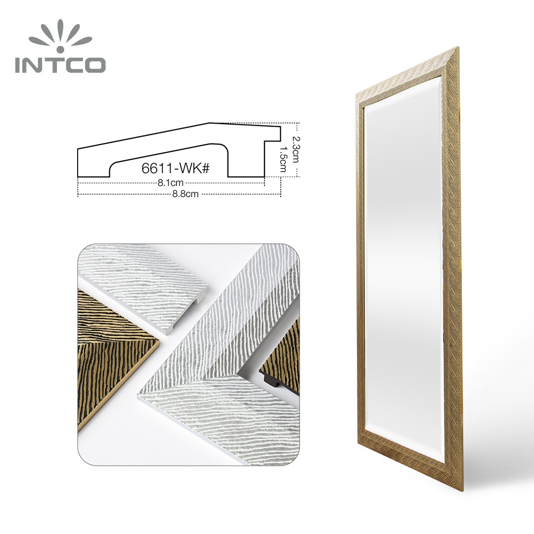 Classic Contemporary PS Framed Gold Full Length Leaner Mirror