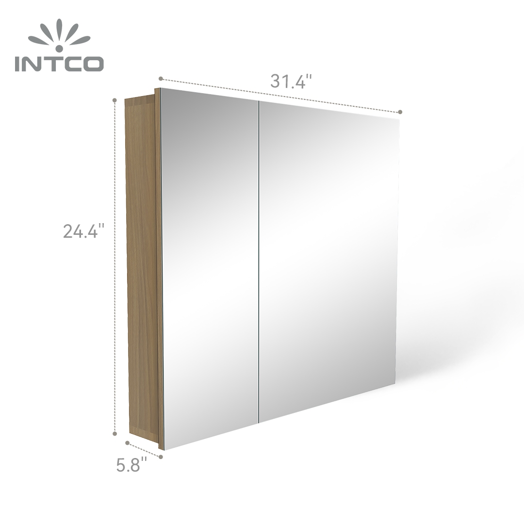 Rectangular Frameless Mirror Medicine Cabinet 31.4x24.4