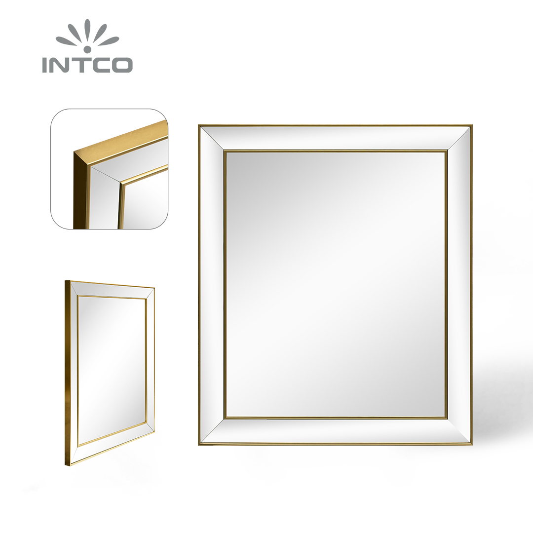 Gold Decorative PS Framed Wall Mirror