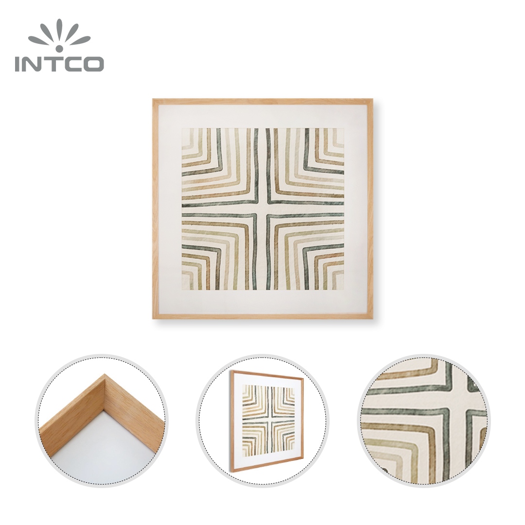 Neutral Minimalist Framed Abstract Wall Art