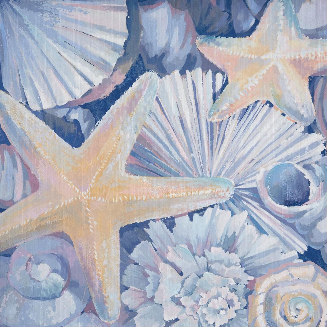 Sea Star and Sea Shell Theme Canvas Wall Art Piece of 2