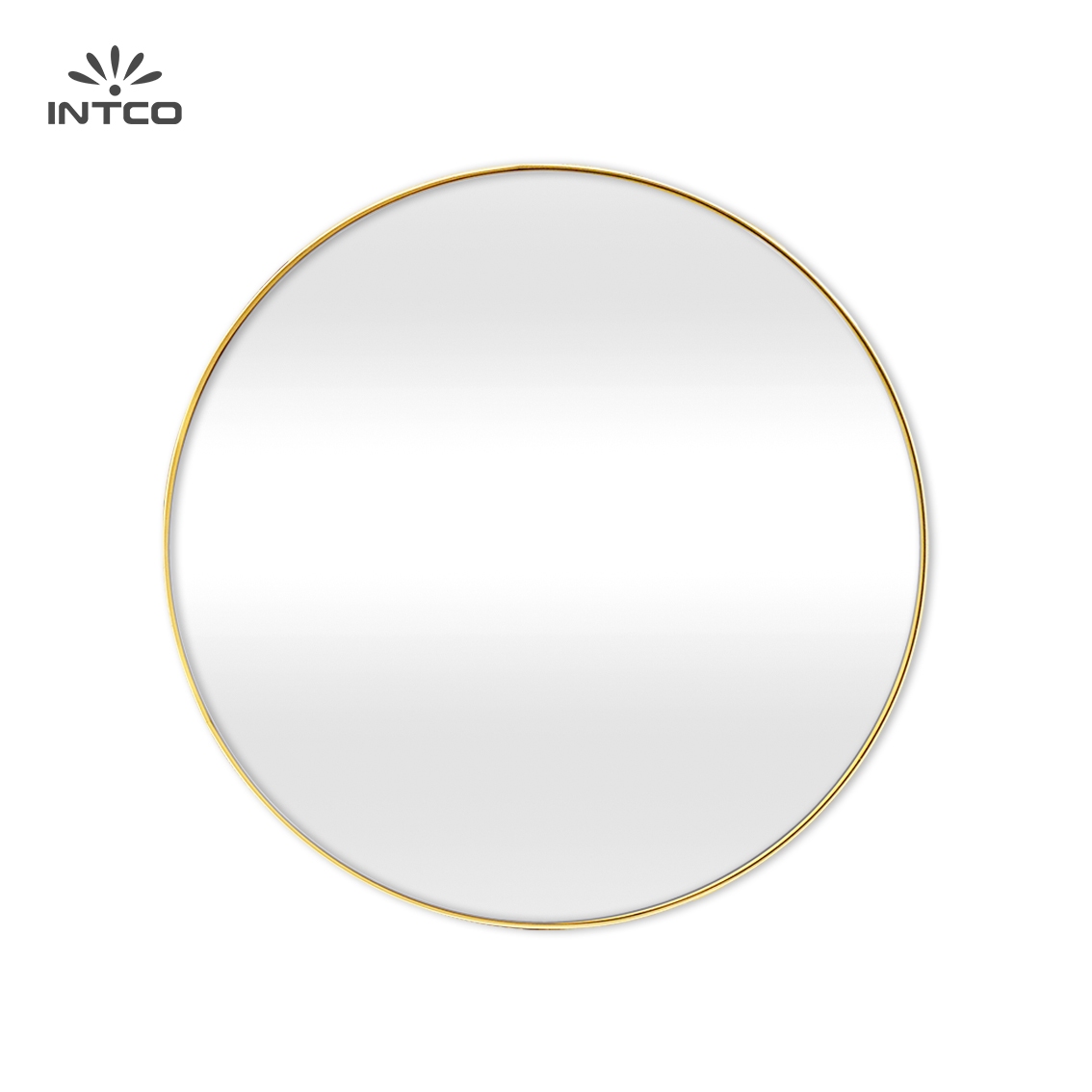 Bi-Color Deep Iron Framed Round Mirror