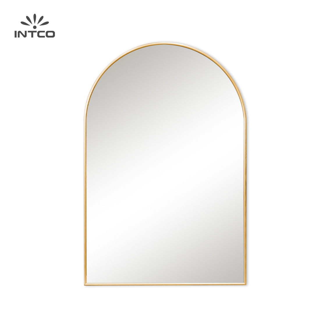 Aluminum Framed Arched Wall Mirror