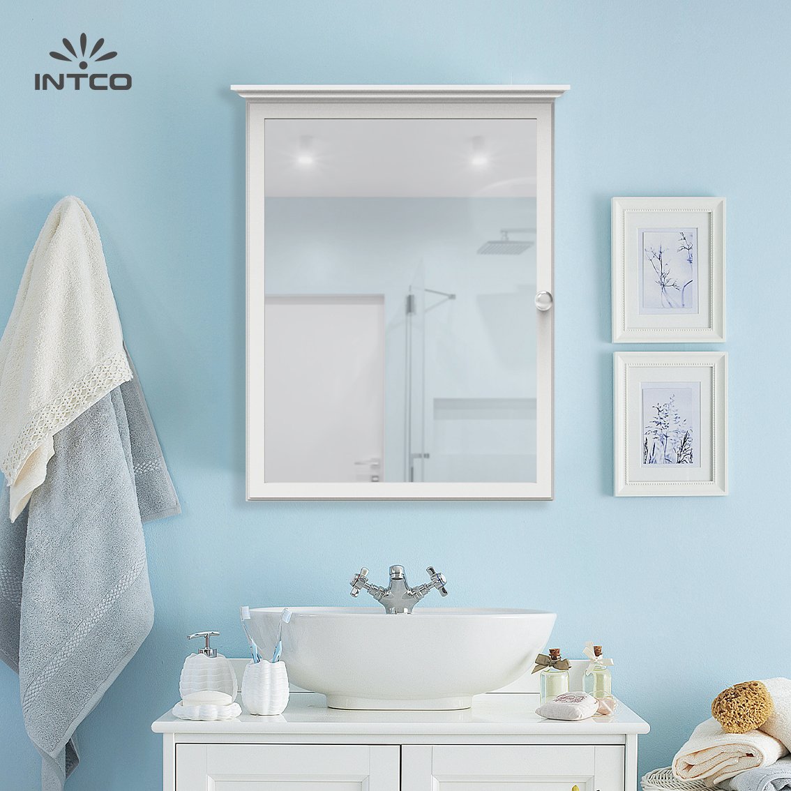 Classic Wall Mounted Medicine Cabinet with Mirror