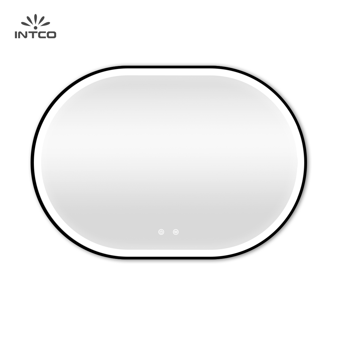 Metal Framed Oval Shaped LED Bathroom Mirror