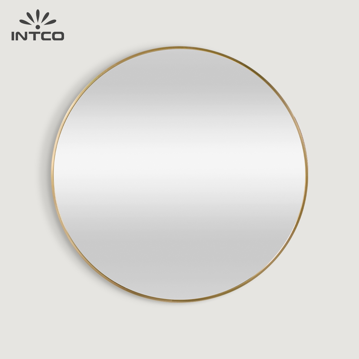 Aluminum Framed Round Wall Mirror